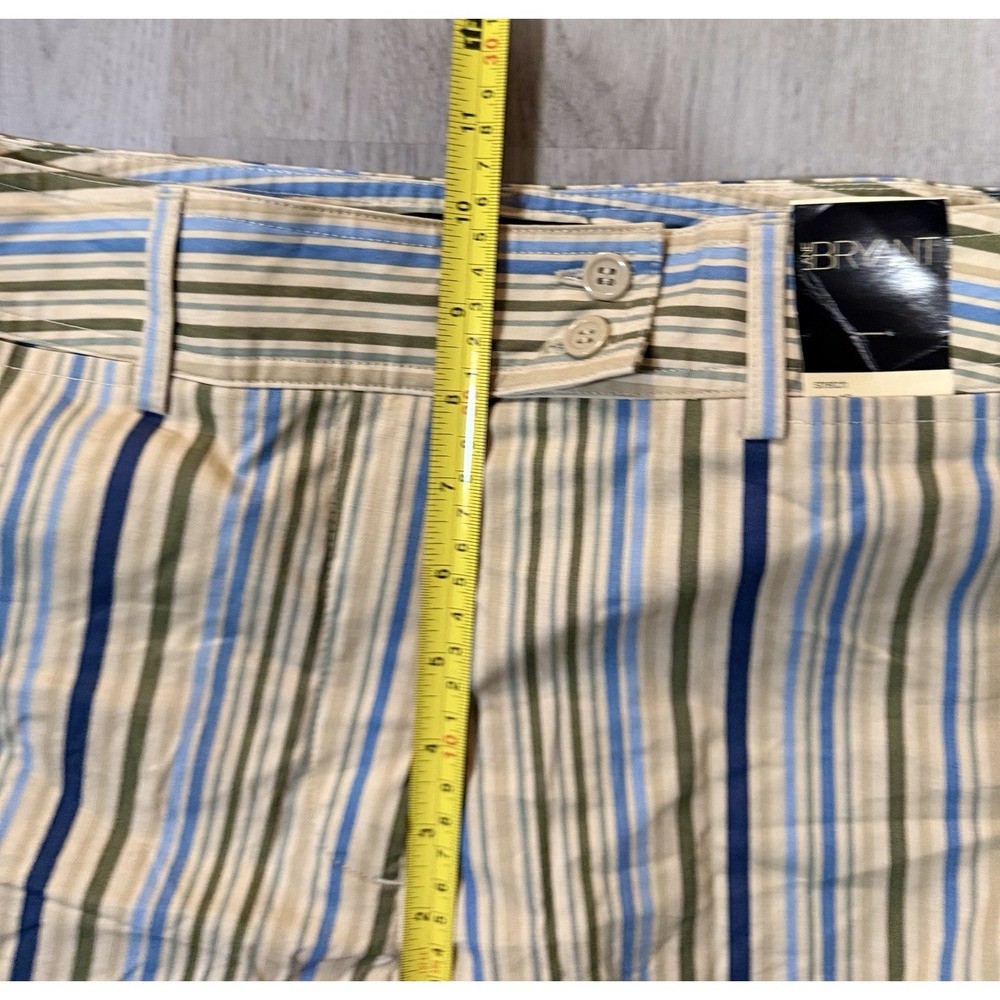 Lane Bryant Straight Cropped Pants Women Size 16 Beige Green Twill Linen NWT - Picture 6 of 10